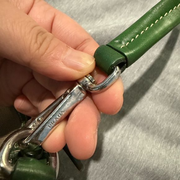 Prada Jacquard Moro Corda Olive Green Shoulder Bag - Picture 3 of 8